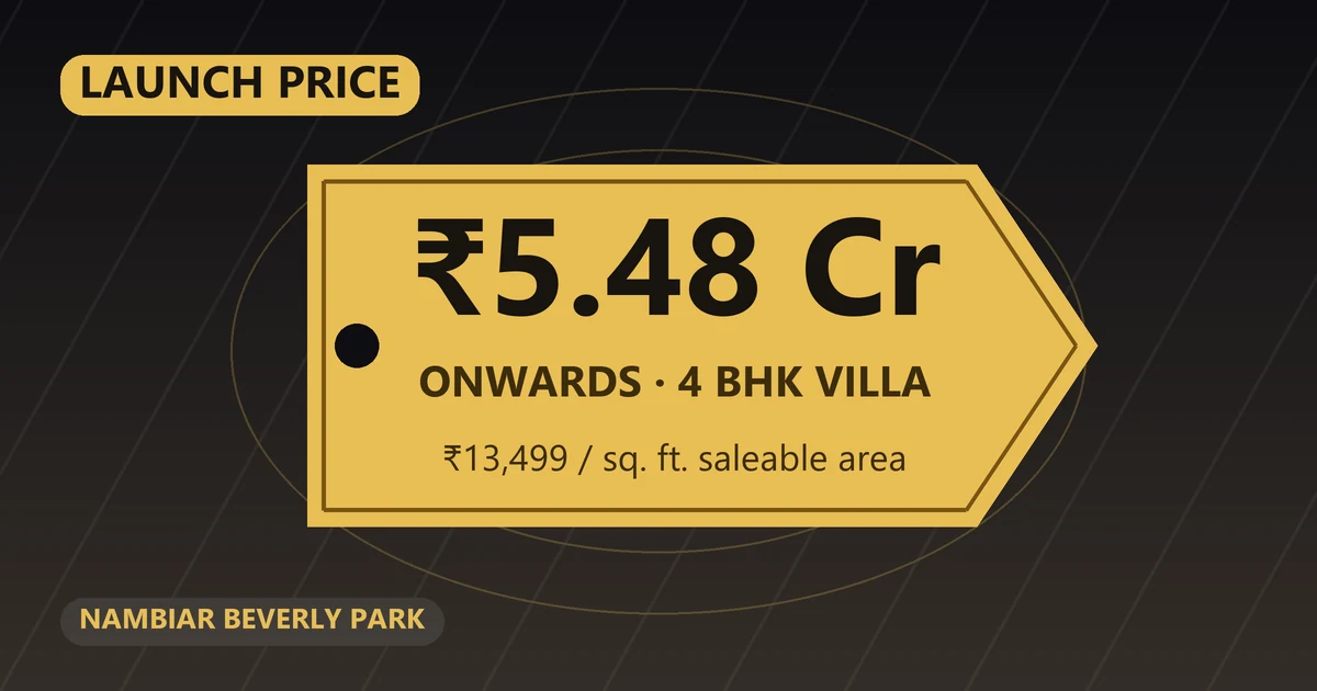 Nambiar Beverly Park Launch Price
